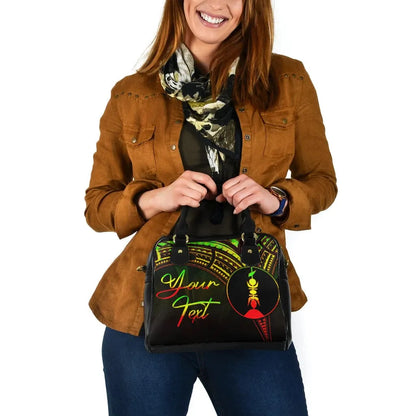 New Caledonia Custom Personalised Shoulder Handbag - Cross Style Reggae Color