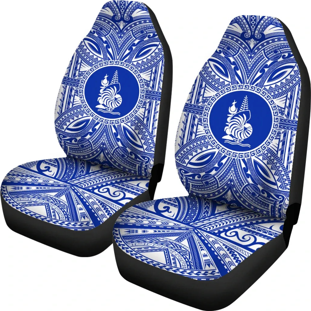 New Caledonia Car Seat Cover - New Caledonia Coat Of Arms Polynesian Flag Color