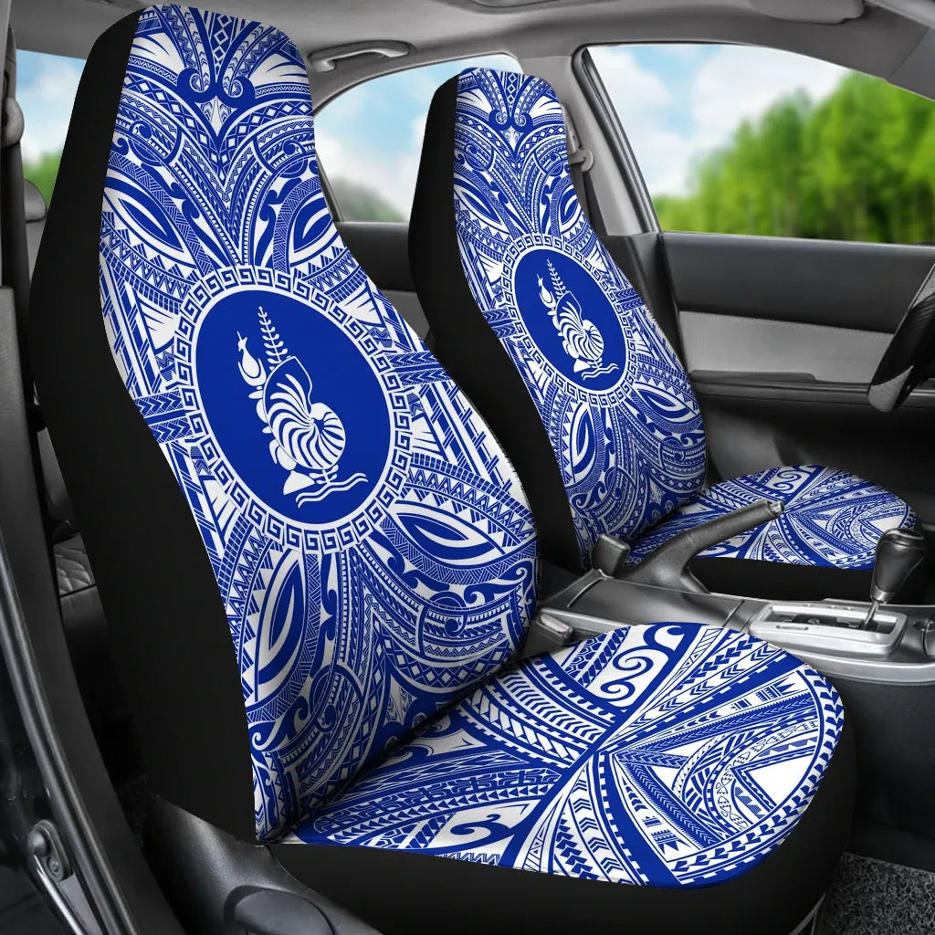 New Caledonia Car Seat Cover - New Caledonia Coat Of Arms Polynesian Flag Color