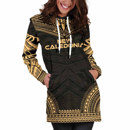 New Caledonia Female Hoodie Dress - Polynesian Gold Chief