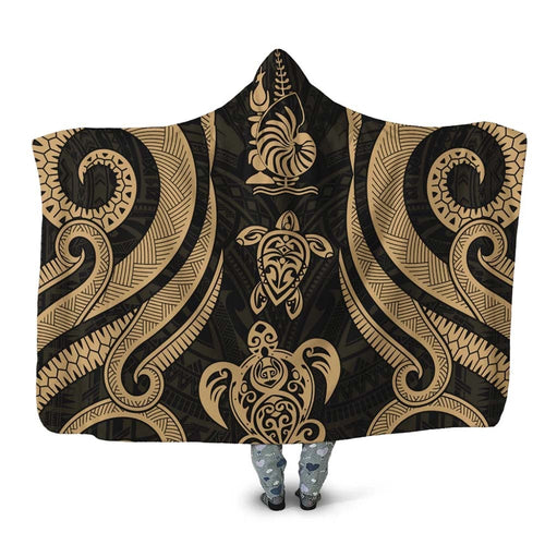 New Caledonia Hooded Blanket - Gold Tentacle Turtle