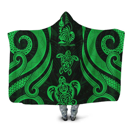 New Caledonia Hooded Blanket - Green Tentacle Turtle