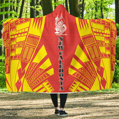 New Caledonia Hooded Blanket - Polynesian Tattoo Flag