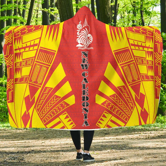 New Caledonia Hooded Blanket - Polynesian Tattoo Flag