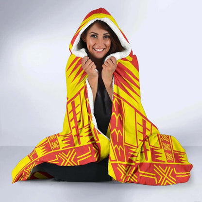 New Caledonia Hooded Blanket - Polynesian Tattoo Flag