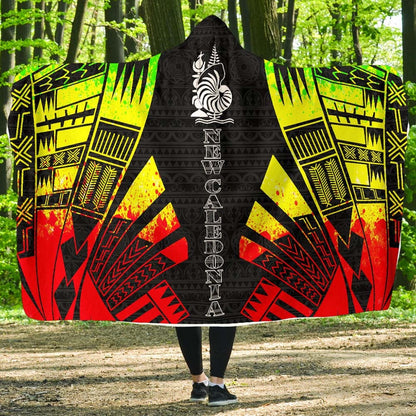 New Caledonia Hooded Blanket - Polynesian Tattoo Reggae
