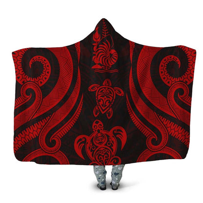 New Caledonia Hooded Blanket - Red Tentacle Turtle