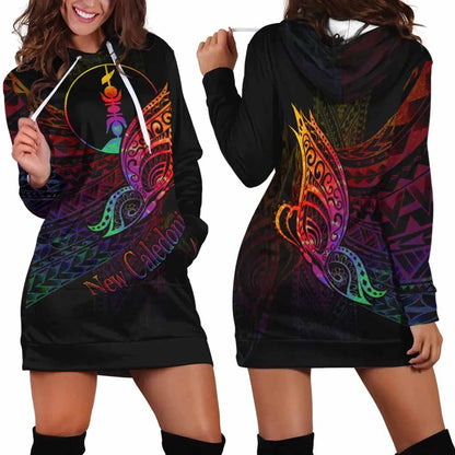 New Caledonia Hoodie Dress - Butterfly Polynesian Style
