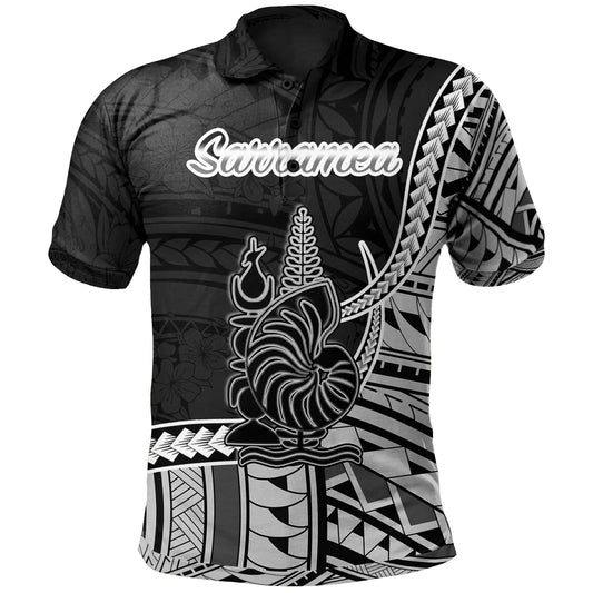 New Caledonia Islands Polo Shirt - Sarramea Seal Of New Caledonia Islands Polynesian Patterns