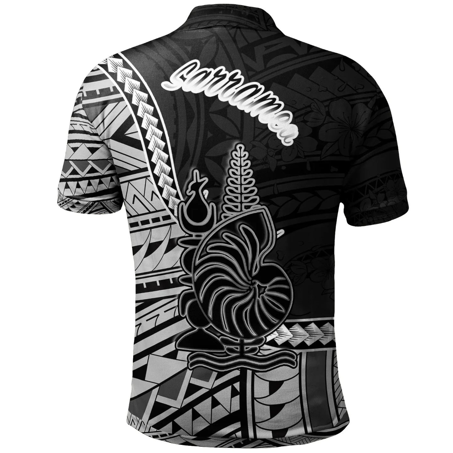 New Caledonia Islands Polo Shirt - Sarramea Seal Of New Caledonia Islands Polynesian Patterns