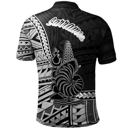 New Caledonia Islands Polo Shirt - Sarramea Seal Of New Caledonia Islands Polynesian Patterns