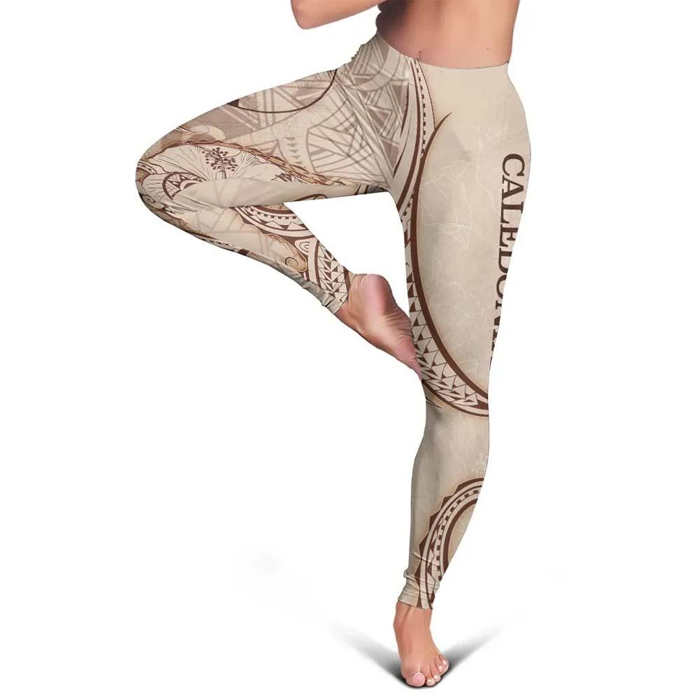 New Caledonia Legging - Hibiscus Flowers Vintage Style