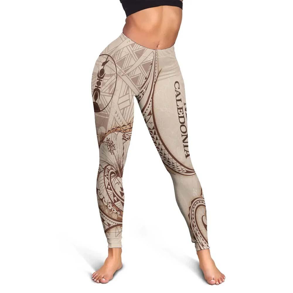 New Caledonia Legging - Hibiscus Flowers Vintage Style