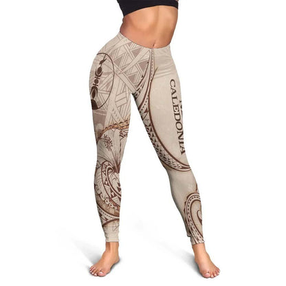 New Caledonia Legging - Hibiscus Flowers Vintage Style