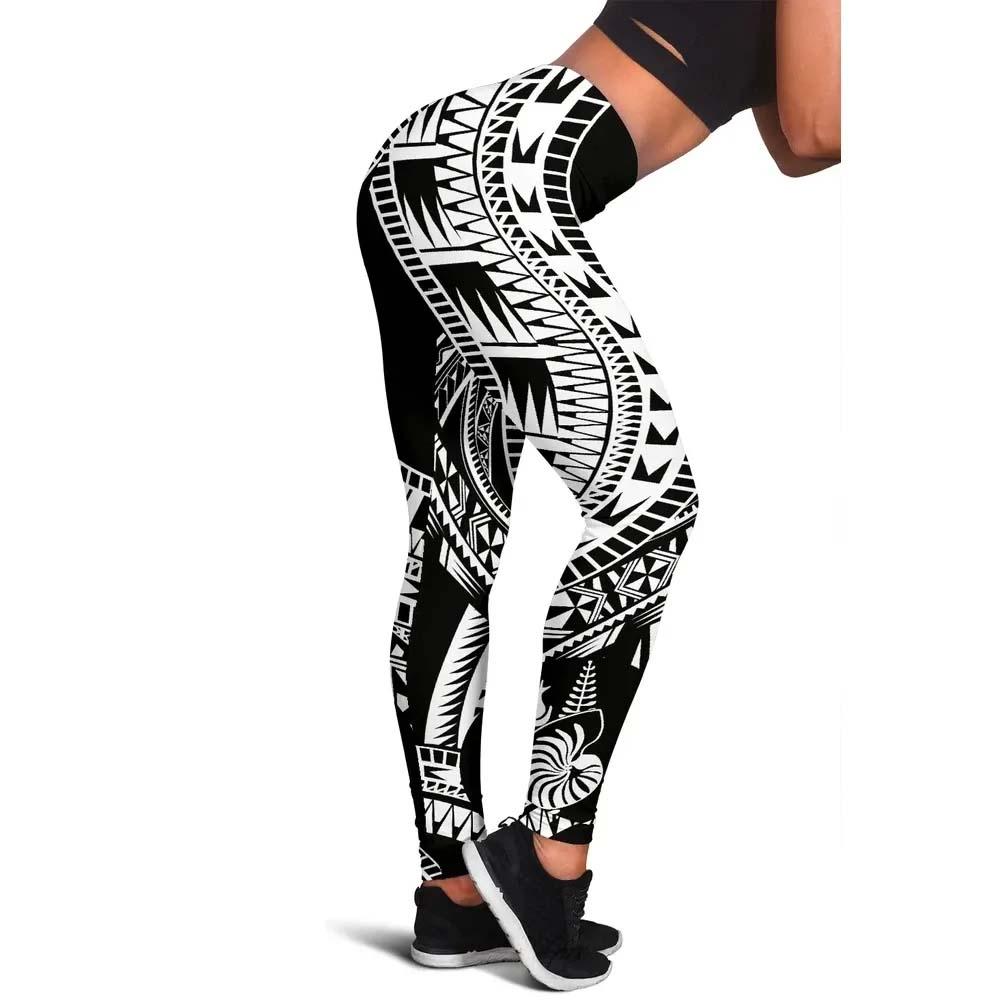 New Caledonia Legging Polynesian Pattern Black