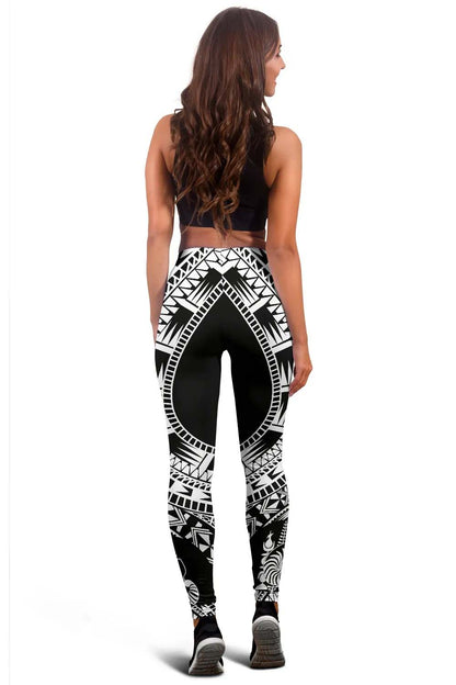 New Caledonia Legging Polynesian Pattern Black