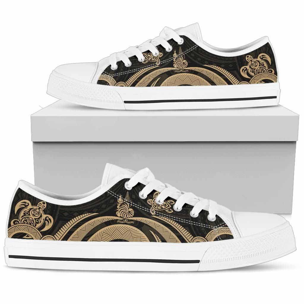 New Caledonia Low Top Canvas Shoes - Gold Tentacle Turtle