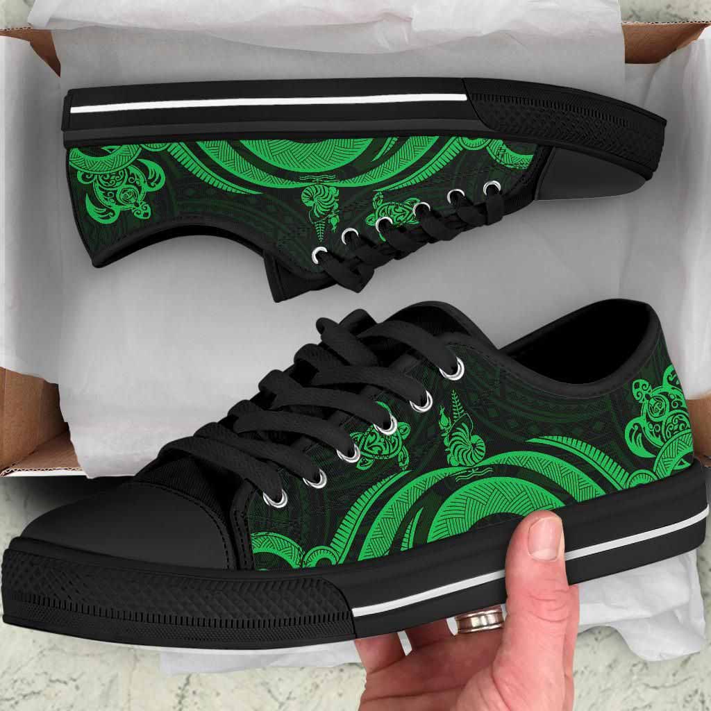 New Caledonia Low Top Canvas Shoes - Green Tentacle Turtle