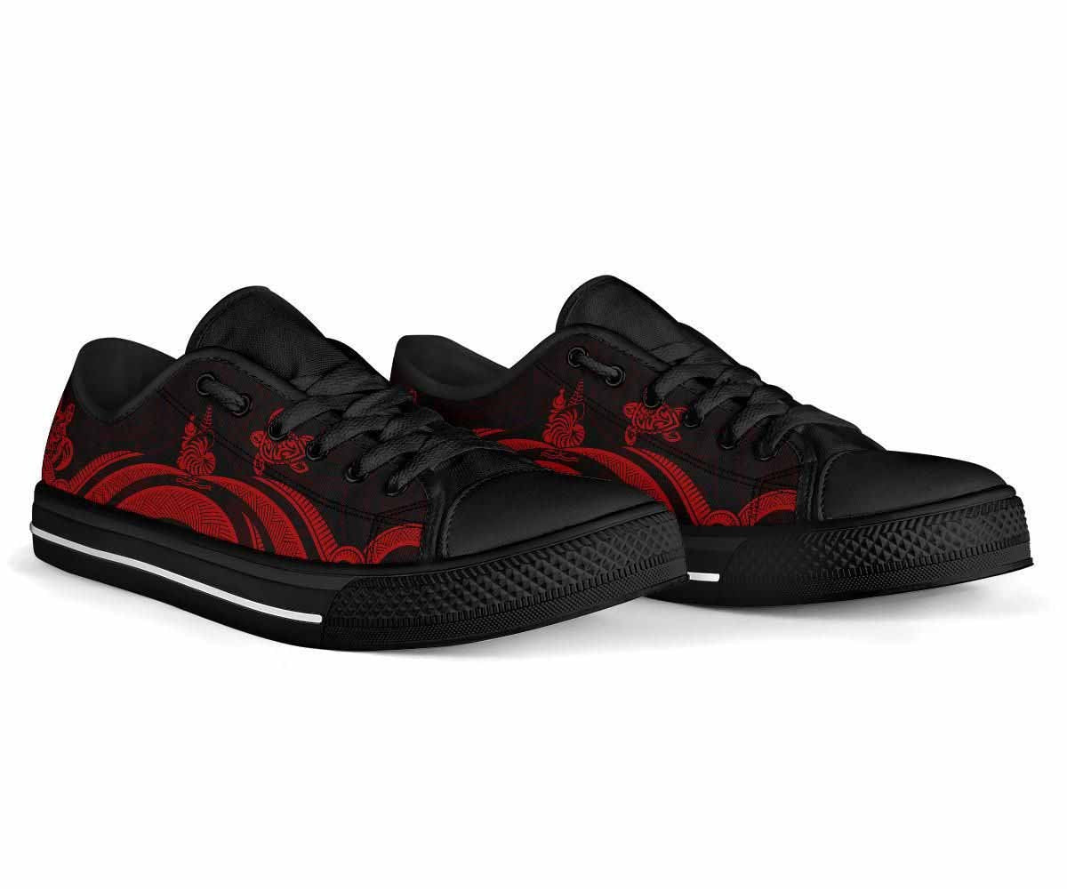 New Caledonia Low Top Canvas Shoes - Red Tentacle Turtle
