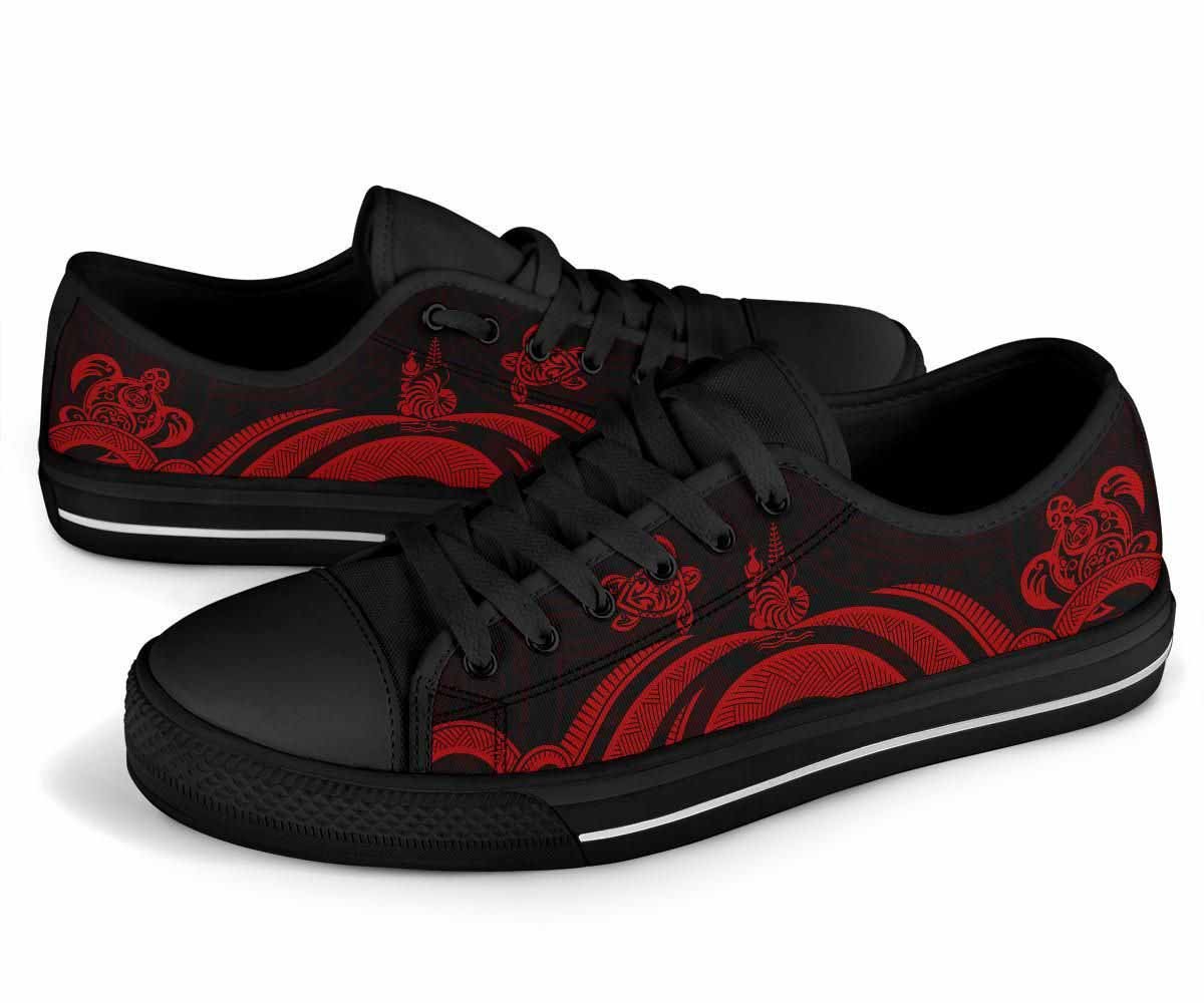 New Caledonia Low Top Canvas Shoes - Red Tentacle Turtle