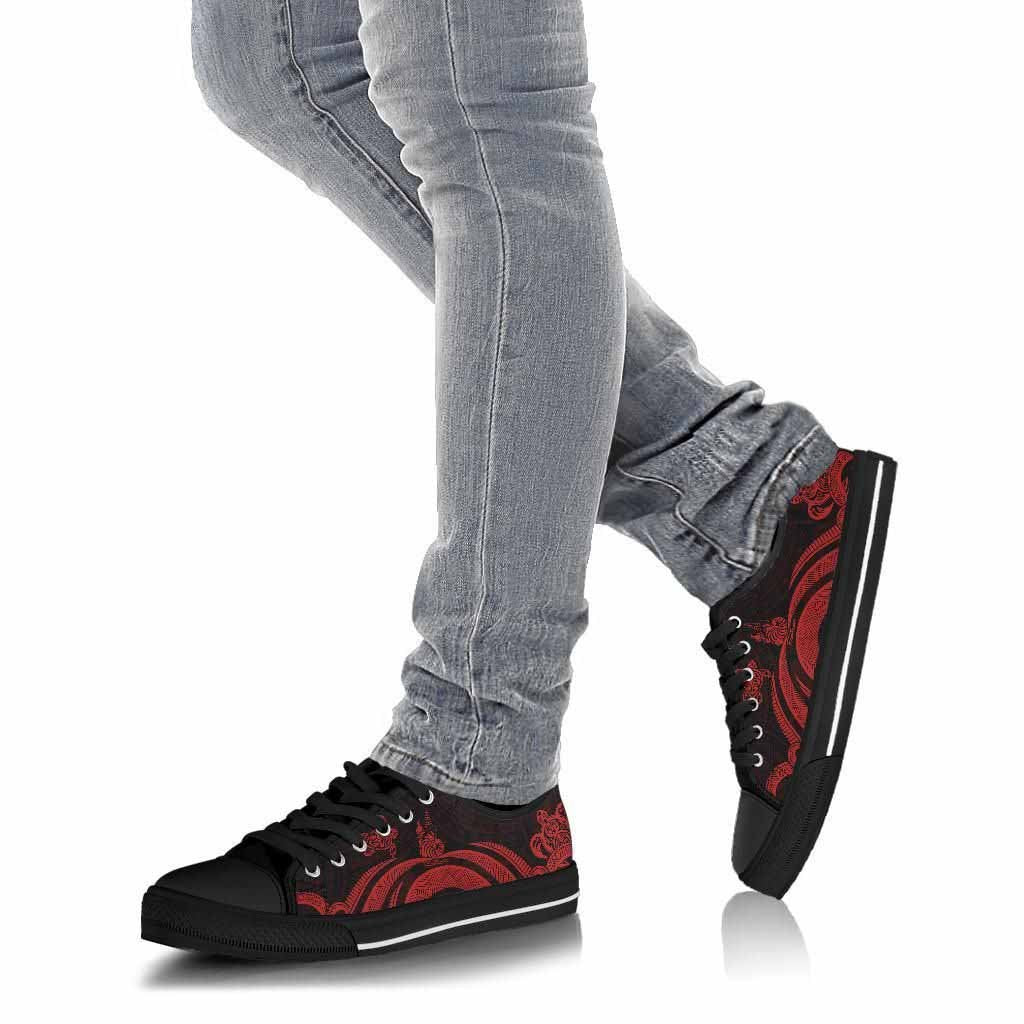 New Caledonia Low Top Canvas Shoes - Red Tentacle Turtle