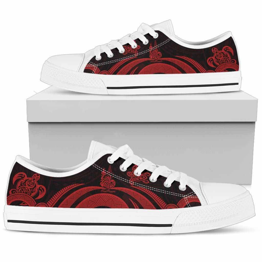 New Caledonia Low Top Canvas Shoes - Red Tentacle Turtle