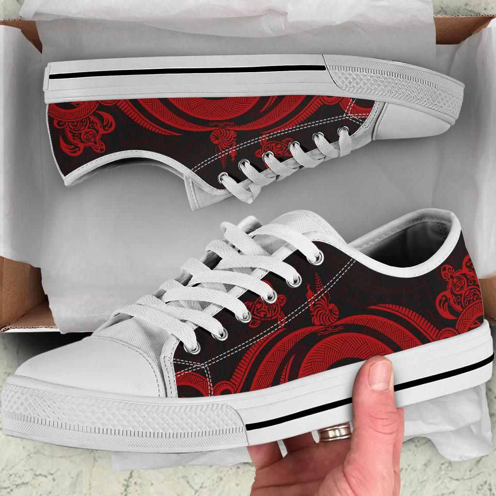 New Caledonia Low Top Canvas Shoes - Red Tentacle Turtle