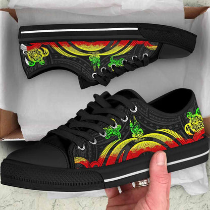 New Caledonia Low Top Canvas Shoes - Reggae Tentacle Turtle