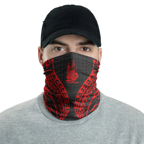 New Caledonia Neck Gaiter - Polynesian Pattern Red