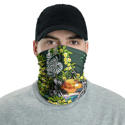 New Caledonia Neck Gaiter - Ti Leaf Lei Turtle