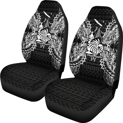 New Caledonia Car Seat Cover - New Caldonia Coat Of Arms Map Black