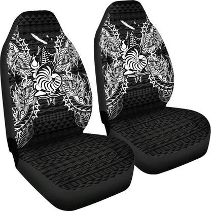 New Caledonia Car Seat Cover - New Caldonia Coat Of Arms Map Black