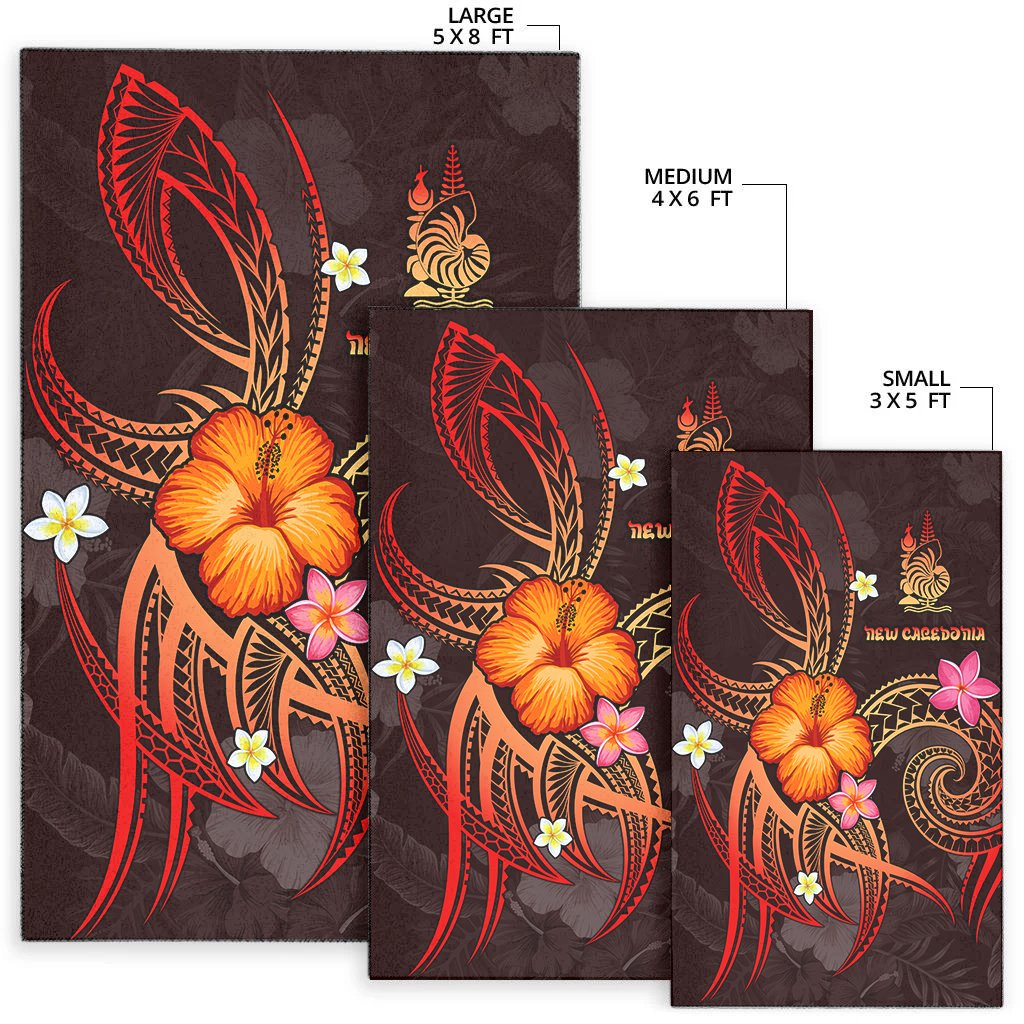 New Caledonia Polynesian Area Rug - Legend of New Caledonia (Red)