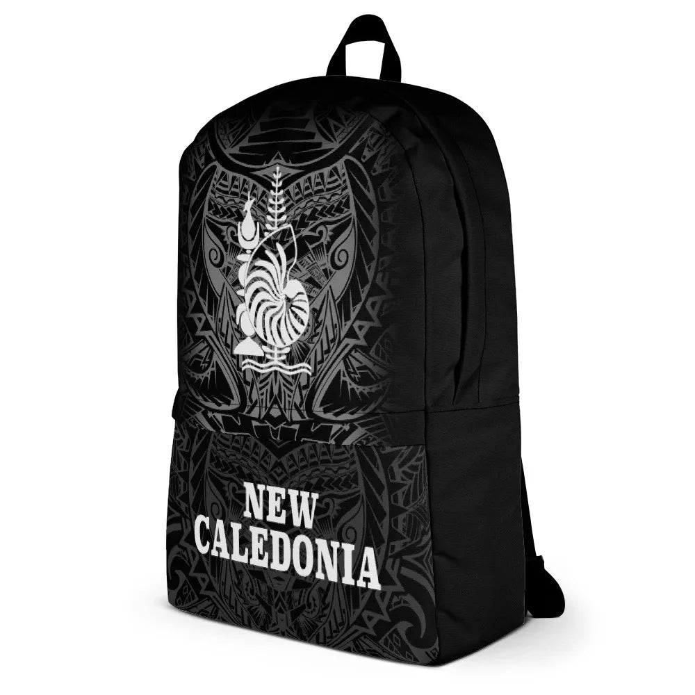 New Caledonia Polynesian Backpack - White Tribal Pattern