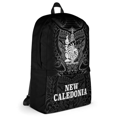 New Caledonia Polynesian Backpack - White Tribal Pattern