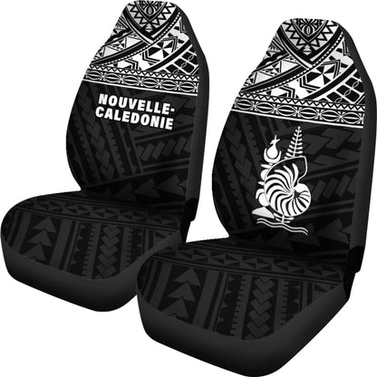 New Caledonia Car Seat Covers - New Caledonia White Coat Of Arms Polynesian Tattoo