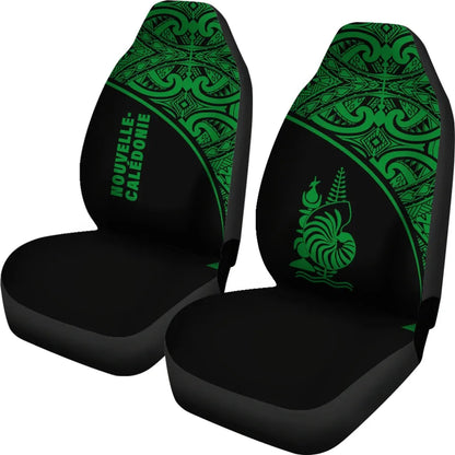 New Caledonia Car Seat Covers - New Caledonia Coat Of Arms Polynesian Green Curve