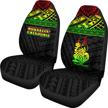 New Caledonia Car Seat Covers - New Caledonia Reggae Coat Of Arms Polynesian Tattoo