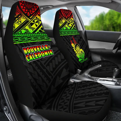 New Caledonia Car Seat Covers - New Caledonia Reggae Coat Of Arms Polynesian Tattoo