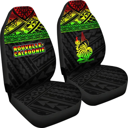 New Caledonia Car Seat Covers - New Caledonia Reggae Coat Of Arms Polynesian Tattoo