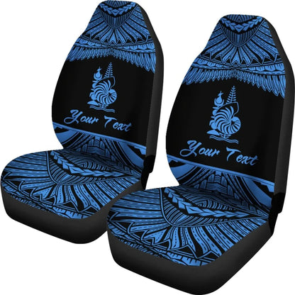 New Caledonia Polynesian Custom Personalised Car Seat Covers - Pride Blue Version
