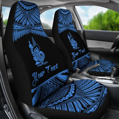 New Caledonia Polynesian Custom Personalised Car Seat Covers - Pride Blue Version