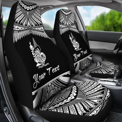 New Caledonia Polynesian Custom Personalised Car Seat Covers - Pride White Version