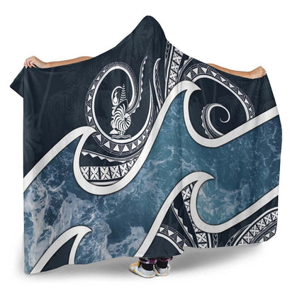 New Caledonia Polynesian Hooded Blanket - Ocean Style