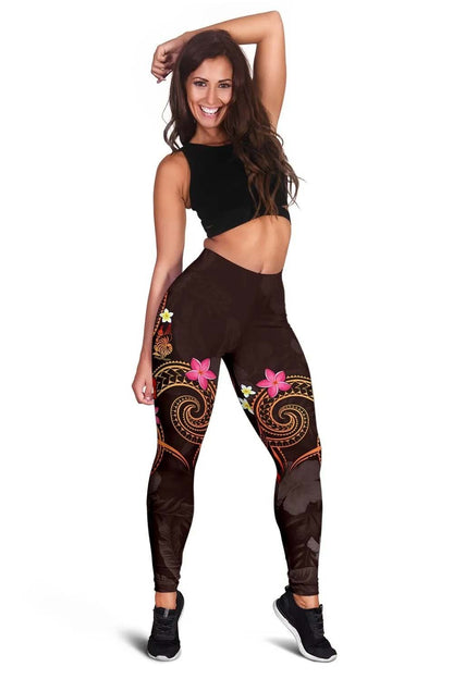 New Caledonia Polynesian Legging - Legend of New Caledonia (Red)
