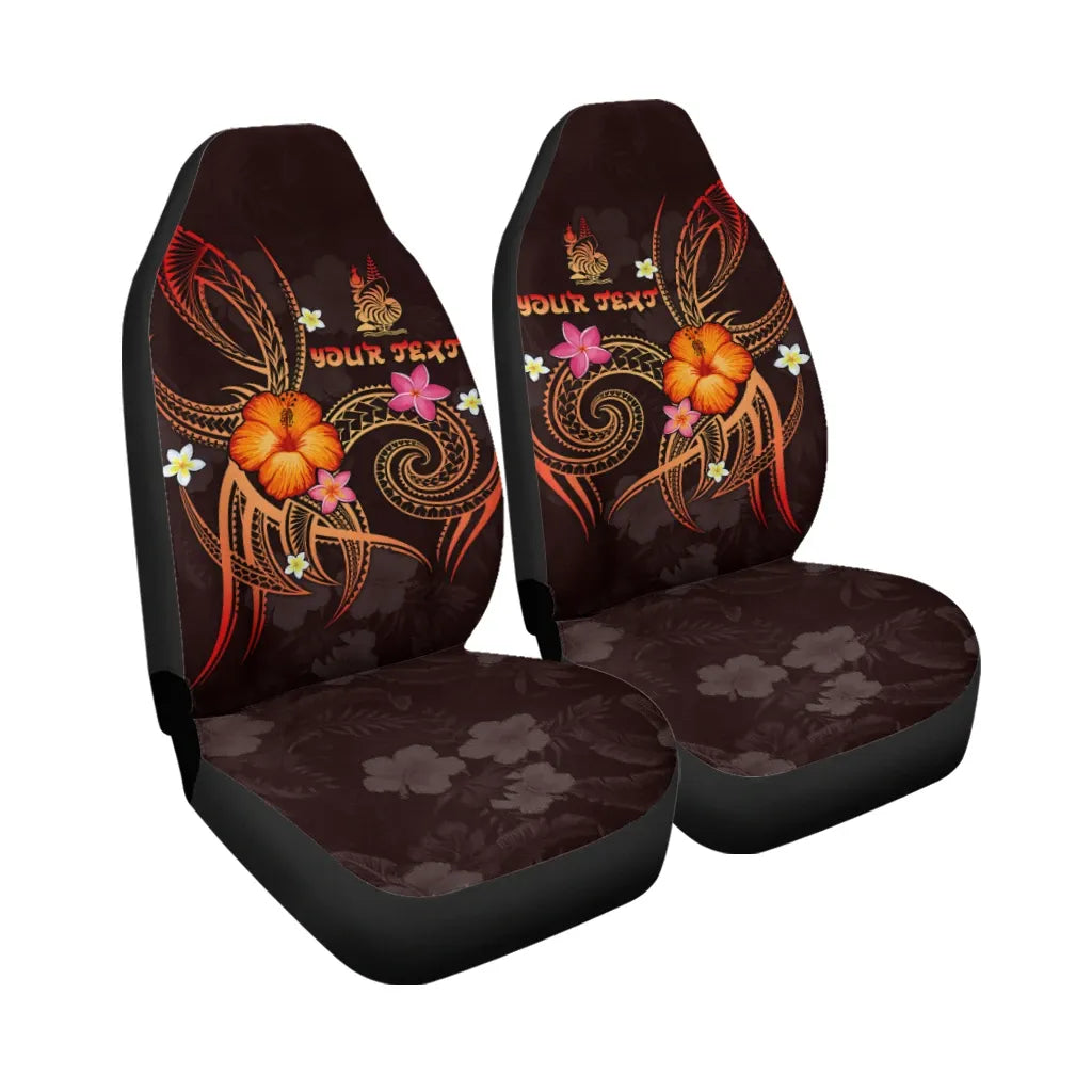 New Caledonia Polynesian Personalised Car Seat Covers - Legend of New Caledonia (Red)