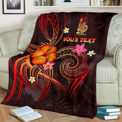 New Caledonia Polynesian Personalised Premium Blanket - Legend of New Caledonia (Red)