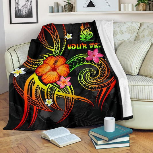 New Caledonia Polynesian Personalised Premium Blanket - Legend of New Caledonia (Reggae)