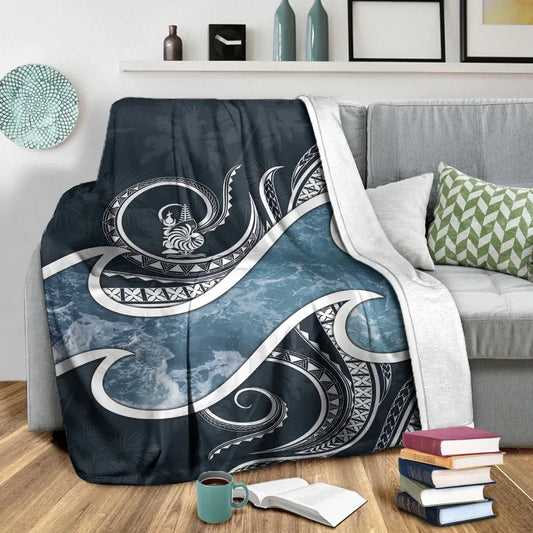 New Caledonia Polynesian Premium Blanket - Ocean Style