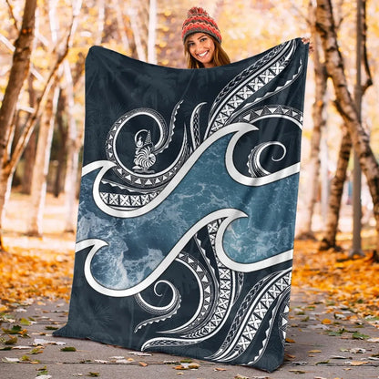 New Caledonia Polynesian Premium Blanket - Ocean Style